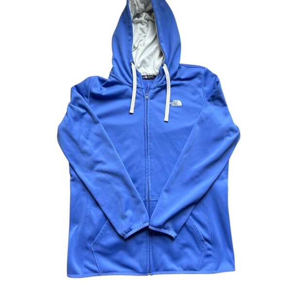 The North Face Jackets & Blazers - The North Face Womens Blue Full Zip Hoodie Size XL Thumb Holes Athleisure Gym